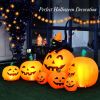 Halloween Festivr Inflatable  With LED Lights Spoof Ghost Yard Decoration - Orange - 7.5 Feet