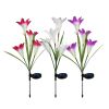 Lily Flower Multi-Color Changing LED Solar Garden Lights - Purple