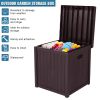 Free shipping 51gal 195L Outdoor Garden Plastic Storage Deck Box Chest Tools Cushions Toys Lockable Seat Waterproof  YJ - brown