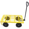 Tools cart Wagon Cart Garden cart trucks make it easier to transport firewood (Yellow colour) - as Pic