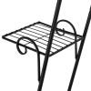 Artisasset One Pack Black Paint 31 Inch High Arch 4 Layers 6 Vertical Stripes Potted Plant Frame--YS - as picture