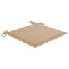 Garden Chair Cushions 6 pcs Beige 19.7"x19.7"x1.2" Fabric - Beige