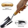 Gardtech Garden Trowels with Wooden Handle;  Stainless Steel Garden Hand Shovel;  Garden Spade;  Gardening Hand Tools for Transplanting Digging Weedin