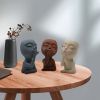 1pc Funny Figure Flower Pot; Resin Flying Kiss Girl Planters Vase Tabletop Decoration; For Indoor Outdoor Garden Home Decor - Grey