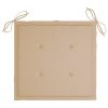 Garden Chair Cushions 6 pcs Beige 19.7"x19.7"x1.2" Fabric - Beige