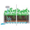 Garden Raised Bed with Self Watering System Anthracite 39.4"x16.9"x13" - Anthracite
