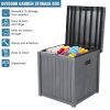 Free shipping 51gal 195L Outdoor Garden Plastic Storage Deck Box Chest Tools Cushions Toys Lockable Seat Waterproof  YJ - grey