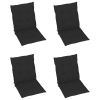 Garden Chair Cushions 4 pcs Black 39.4"x19.7"x1.2" - Black