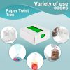 Pack of 2000 Green Paper Twist Ties 4' Long and 3/16' Green Twist Ties for Plastic Trash Bread Bags Paper Coated Ties Multi Function Strong Wire Ties