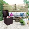 Free shipping 51gal 195L Outdoor Garden Plastic Storage Deck Box Chest Tools Cushions Toys Lockable Seat Waterproof  YJ - brown