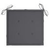 Garden Chair Cushions 2 pcs Anthracite 15.7"x15.7"x1.2" Fabric - Anthracite