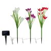 Lily Flower Multi-Color Changing LED Solar Garden Lights - Red